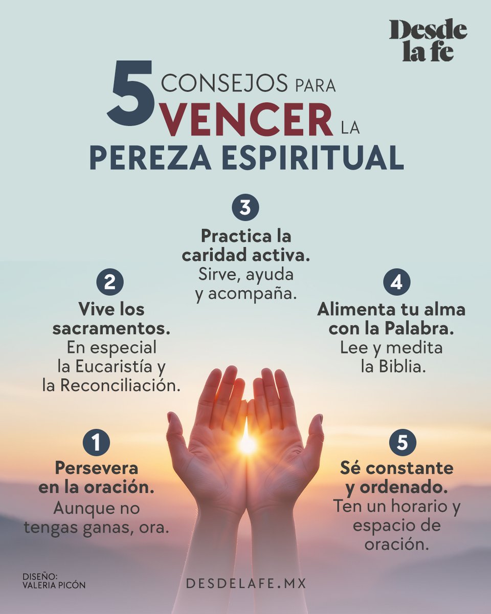 DesdeLaFeMx's tweet photo. ¿Te cuesta rezar? ¿Sientes que Dios está lejos? No estás solo. 🥹🙌

La pereza espiritual existe y también se puede vencer: https://t.co/WOnd8vfMeo

#PerezaEspiritual #Consejos #IniciodeAño https://t.co/9LPdOUWLLa