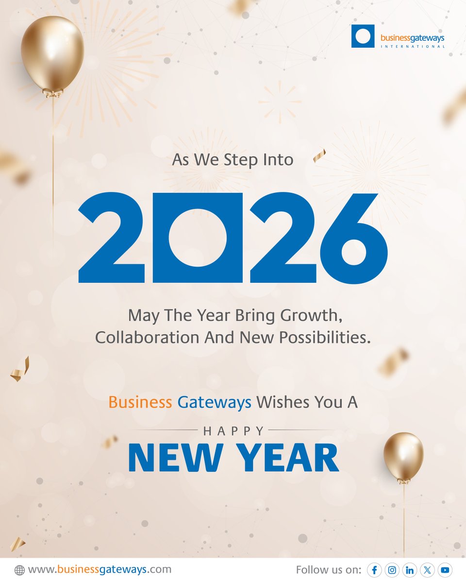 BGIinsights's tweet image. As we step into 2026, we look forward to a year of growth, stronger partnerships, and new opportunities. Here’s to building strong business connections and moving ahead with confidence. 

Wishing you a happy and successful New Year.

#HappyNewYear #BusinessGateways