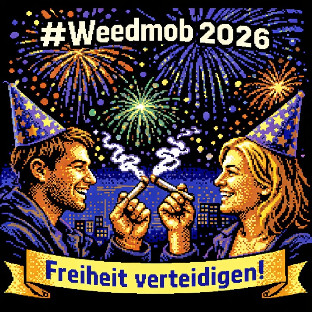 multitalentfrey's tweet photo. Frohes neues Jahr allen #Cannabis-Freunden!

Dieses Jahr gilt es, unser bisschen #Freiheit zu verteidigen. 

Das #Warken-Gesetz darf nicht durchkommen! Auch nicht mit Kompromissen!
🥦 https://t.co/UjZSNtfuKW