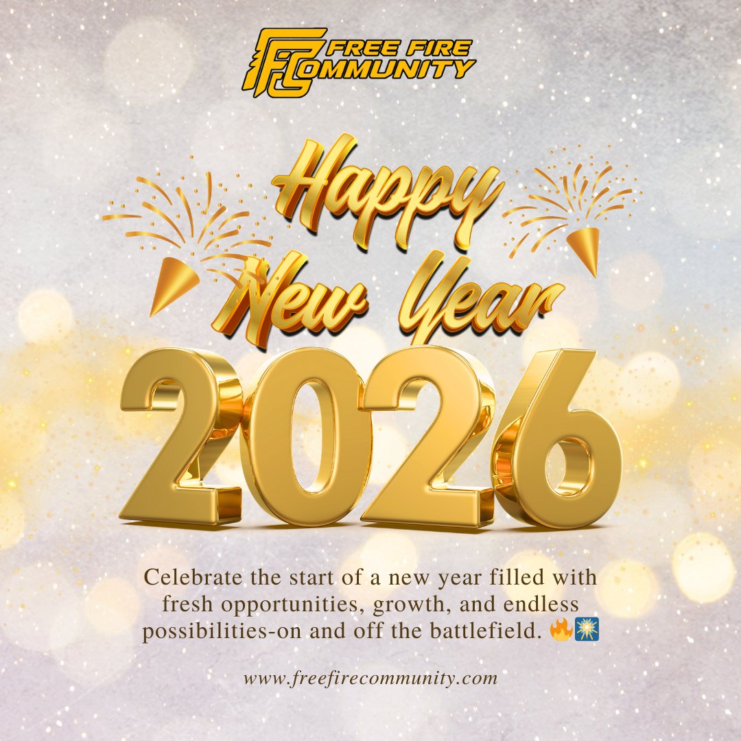 🎆 Happy New Year, Free Fire Survivors! 🔥

Another year of clutch moments, Booyahs, friendships, and epic memories begins today.
May 2025 bring you more wins, stronger squads, fair play, and unforgettable battles.
Stay safe, stay skilled, and keep surviving.