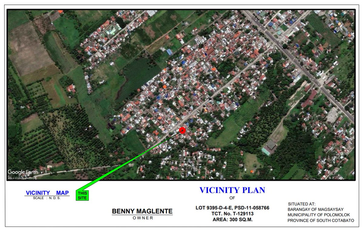 Real Estate Appraisal of a 300 sq.m. lot with improvements in Brgy. Magsaysay, Polomolok, South Cotabato