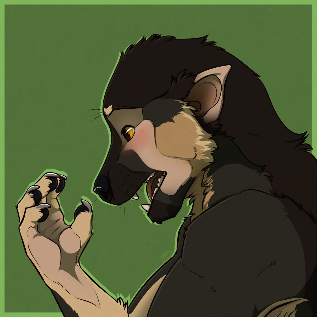 All finished now, except for the transformation into a puppy dog.

#furry #furryart #transformation