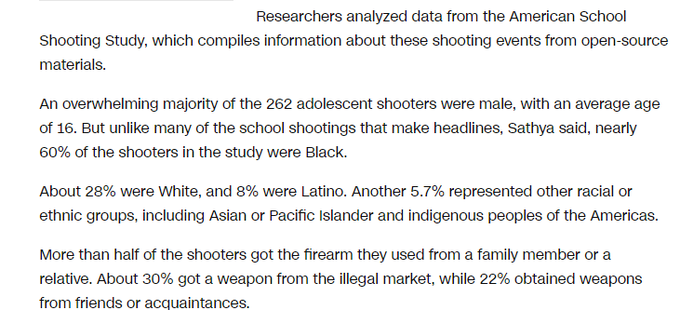 WomanDefiner's tweet image. The majority of schools shootings are done by Black shooters. They don't garner the same media attention.