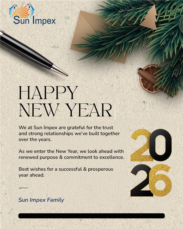 Wishing You a Prosperous New Year !!
#SunImpex #NewYear