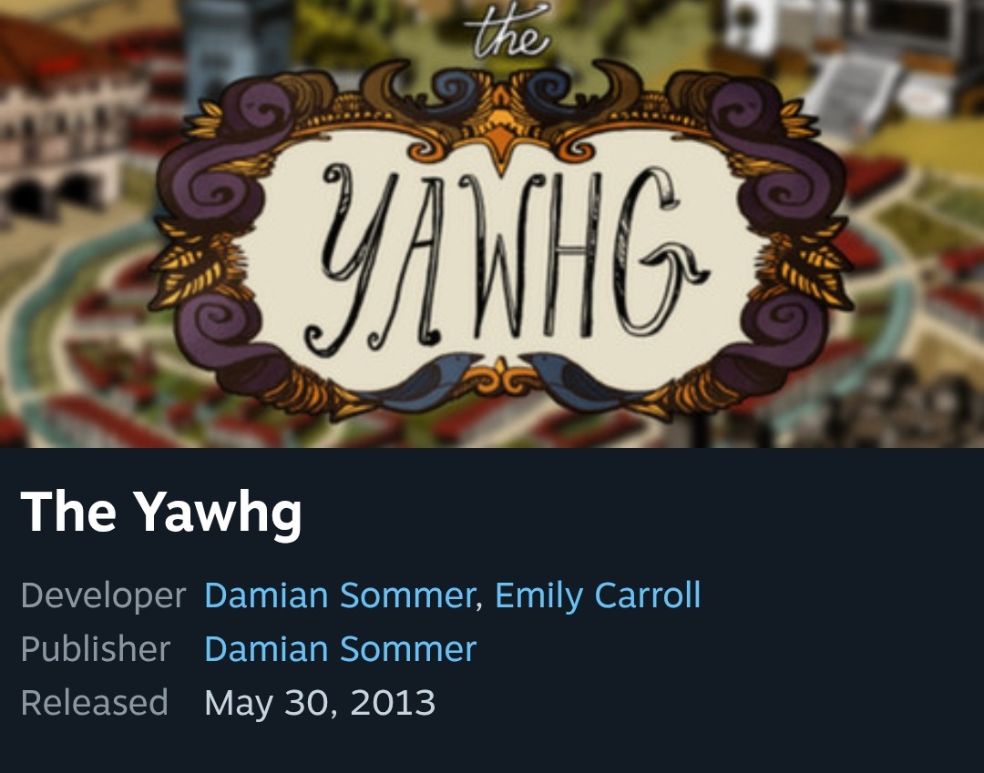 For years! YEARS! I've been looking for this hand drawn game where a bunch of characters in a medieval town go around developing skills to survive an impending disaster. And after ALL THIS TIME IVE FINALLY FOUND IT! It's called The Yawhg and it's steam