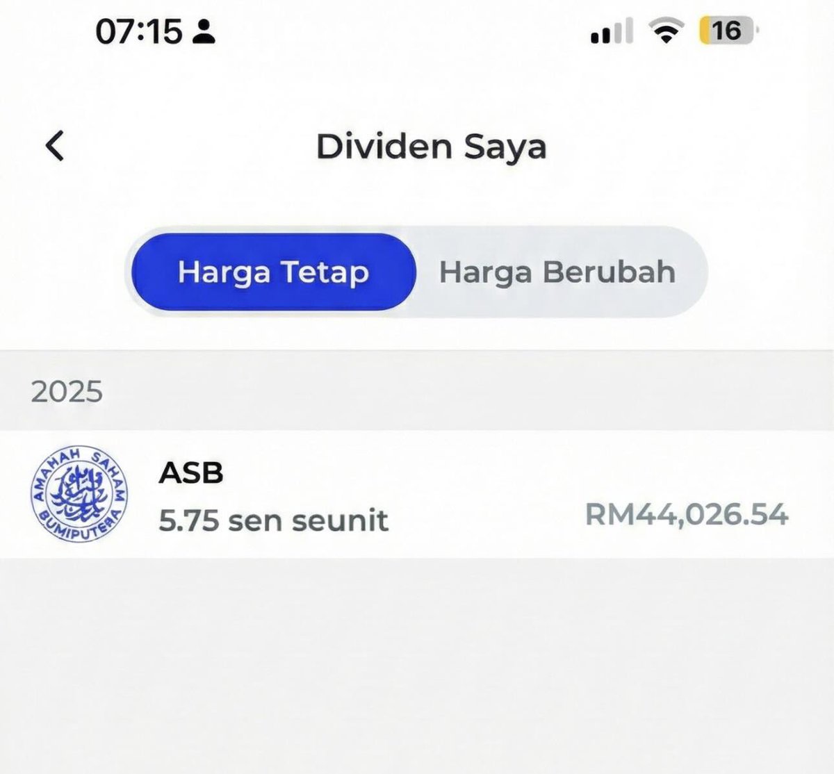 How’s your dividend so far?