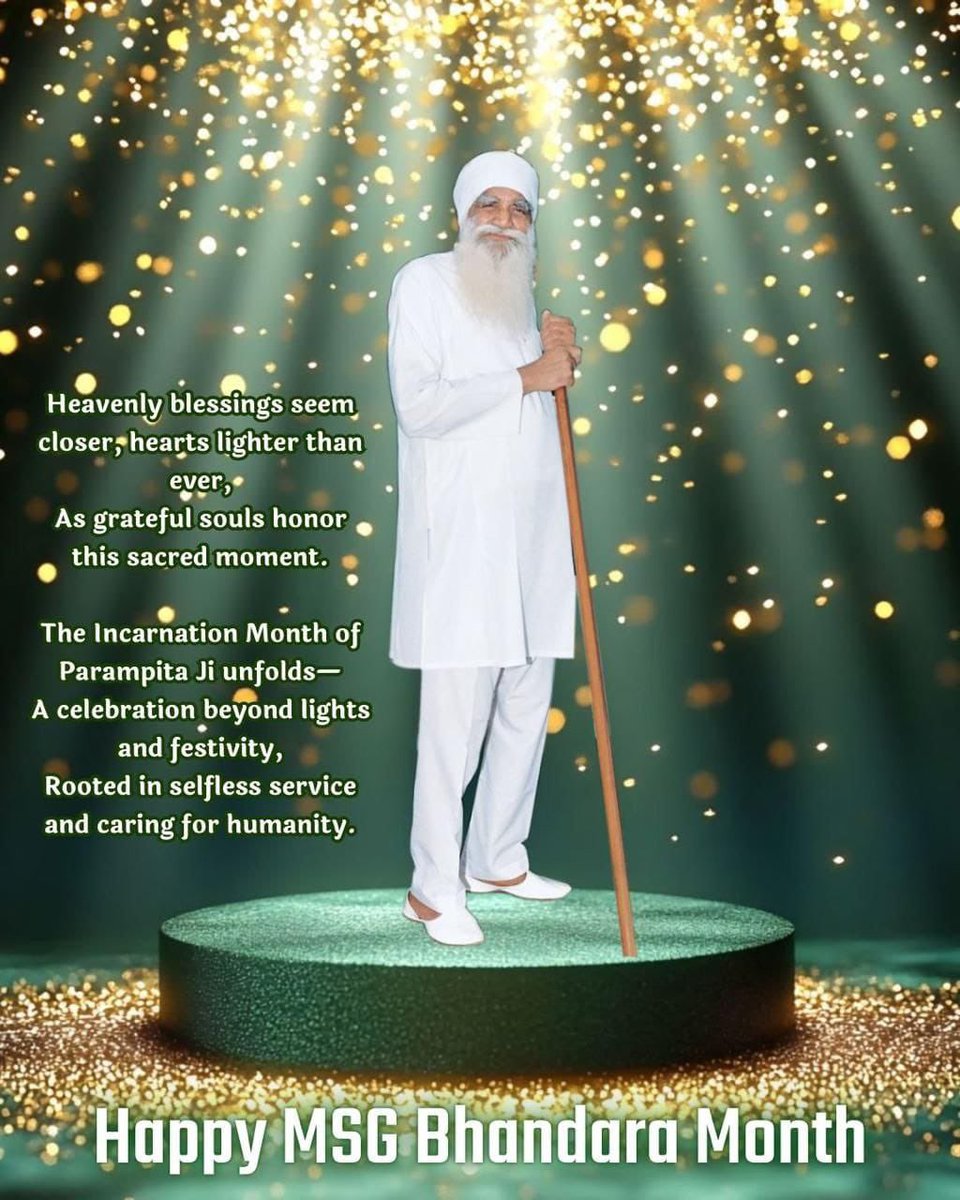 Reetgarg25's tweet photo. 🌹 January 2026 begins with the blessed Incarnation Month of Shah Satnam Ji Maharaj. Millions celebrate through selfless service and compassion, guided today by Saint Gurmeet Ram Rahim Singh Ji. Let’s walk the path of humanity and love. 🙏
#JanuaryGreetings #107वां_अवतार_माह https://t.co/lEuDVWc6K6