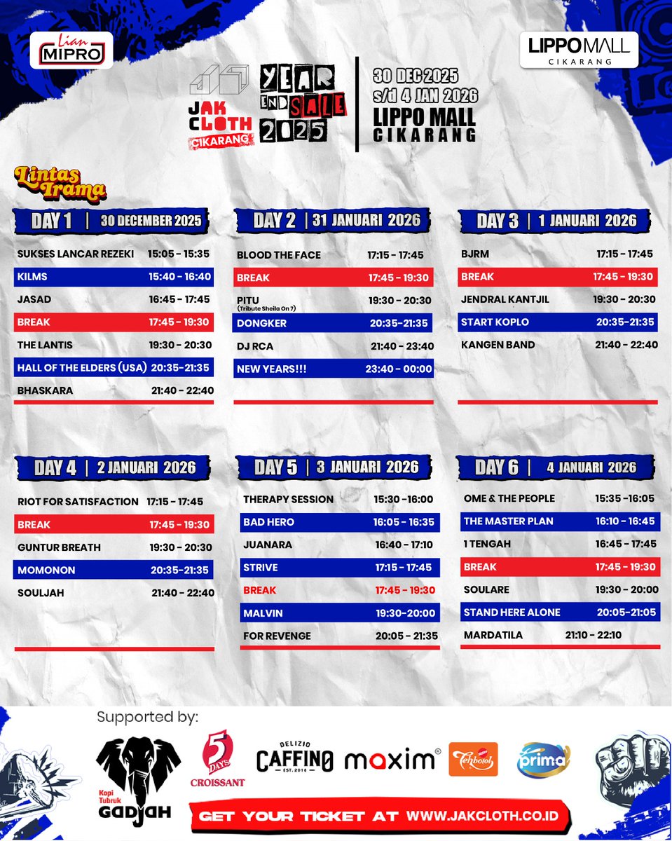 TemansMediaID's tweet photo. DAY 5 IS MALVIN DAY! 🔥

Mana nih suaranya yang udah nungguin Malvin tampil di JakCloth Cikarang?
Catat jadwalnya: 📅 Jumat, 3 Januari 2026 🕒 19:30 - 20:00 WIB 📍 Lippo Mall Cikarang
Jangan sampai kelewatan live performance-nya yang bakal bikin malam Sabtu kamu makin pecah!  🤟 https://t.co/wTfYNvLfYS