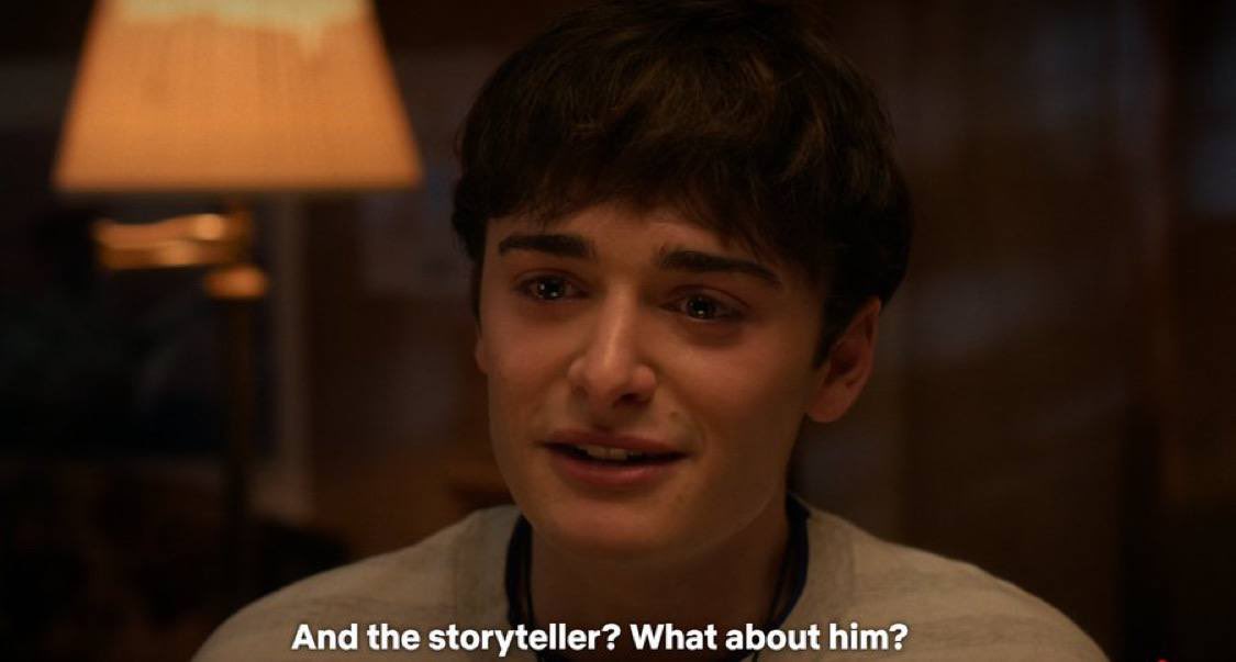 bylerity's tweet image. nah he’s still in love this is ambiguous byler to me 😂😂😂😂