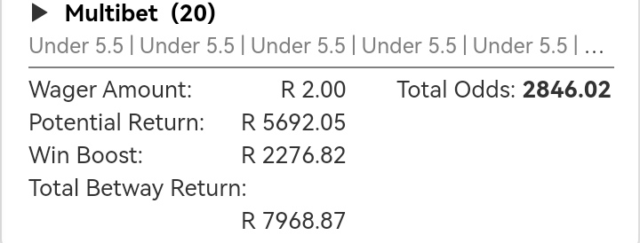 Booking code BW2E57835D
1st Half - Unders Corners 💥💥