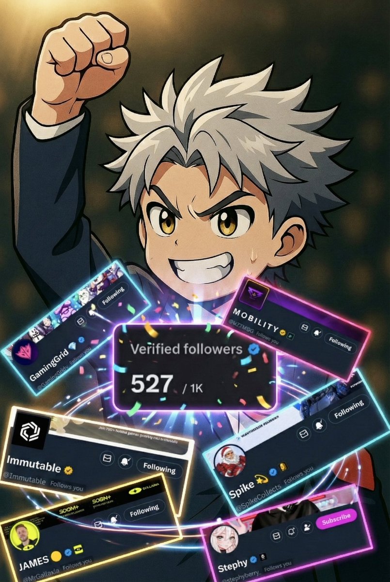AX7_Web3's tweet image. New year. New goals. Same grind. ⚽

A year ago, I was just another Web3 gaming fan trying to find my voice.

Today, I stand here because of you the Web3 gaming community that supported me like family, not followers.

From 0 to 1,000+ followers
From strangers to 500+ verified…