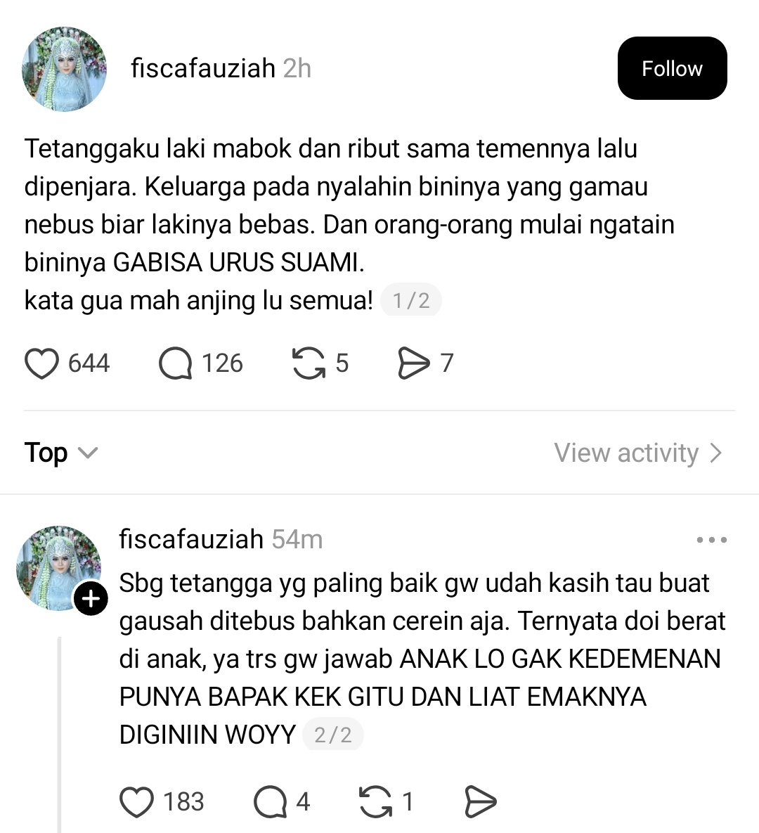 bisik_keluarga's tweet image. Yang mabuk: suami
Yang ribut: suami
Yang masuk penjara: suami
Yang salah di mata keluarga dan orang2: istri
