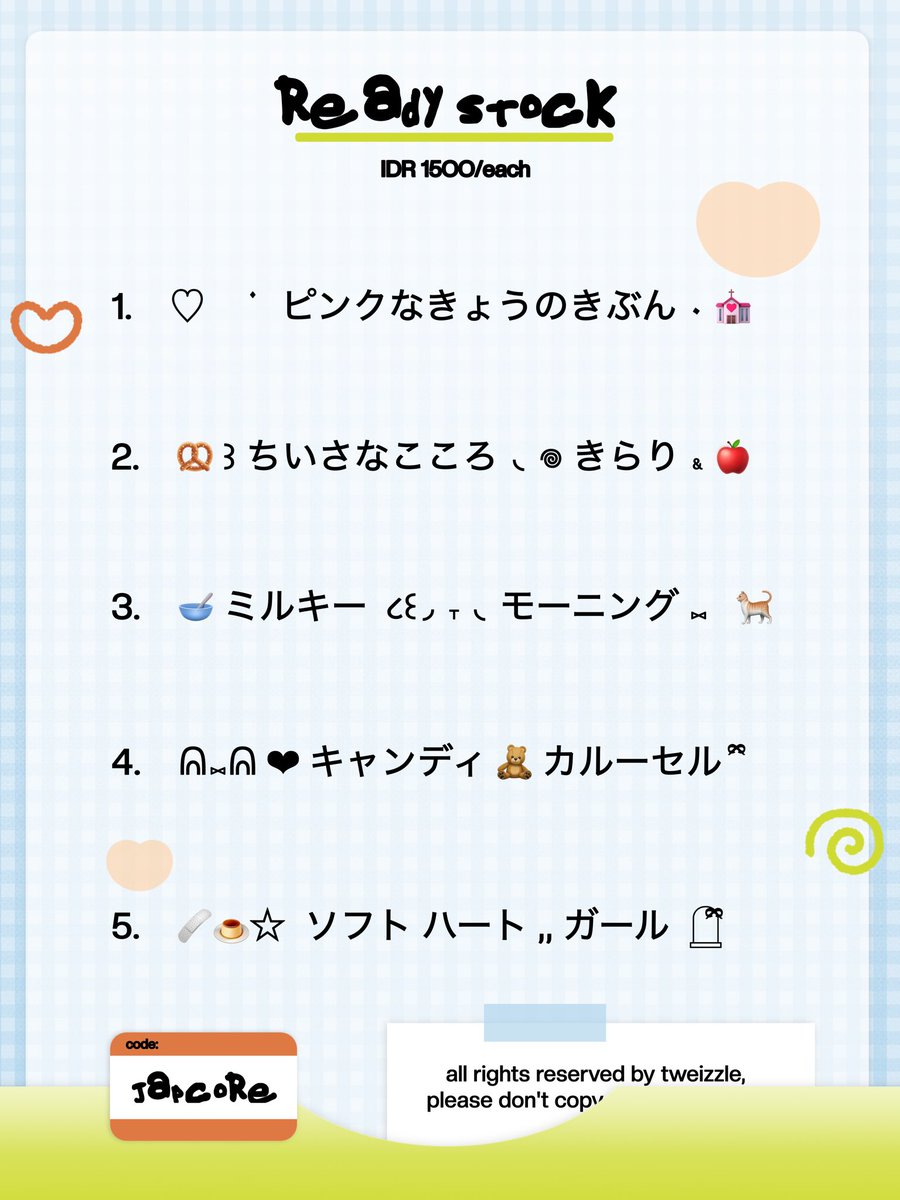 tweizzle's tweet image. ﹙♡﹚ㅤׅㅤㅤ  help rt?  thank  you.  🐾

mica's  here  to  bring  you  1O  ready  stock  bio  wording  for  15OO/each  only. ♡ claim  yours  through mica's  direct message  or telegram. 🍚🐈

#zonauang