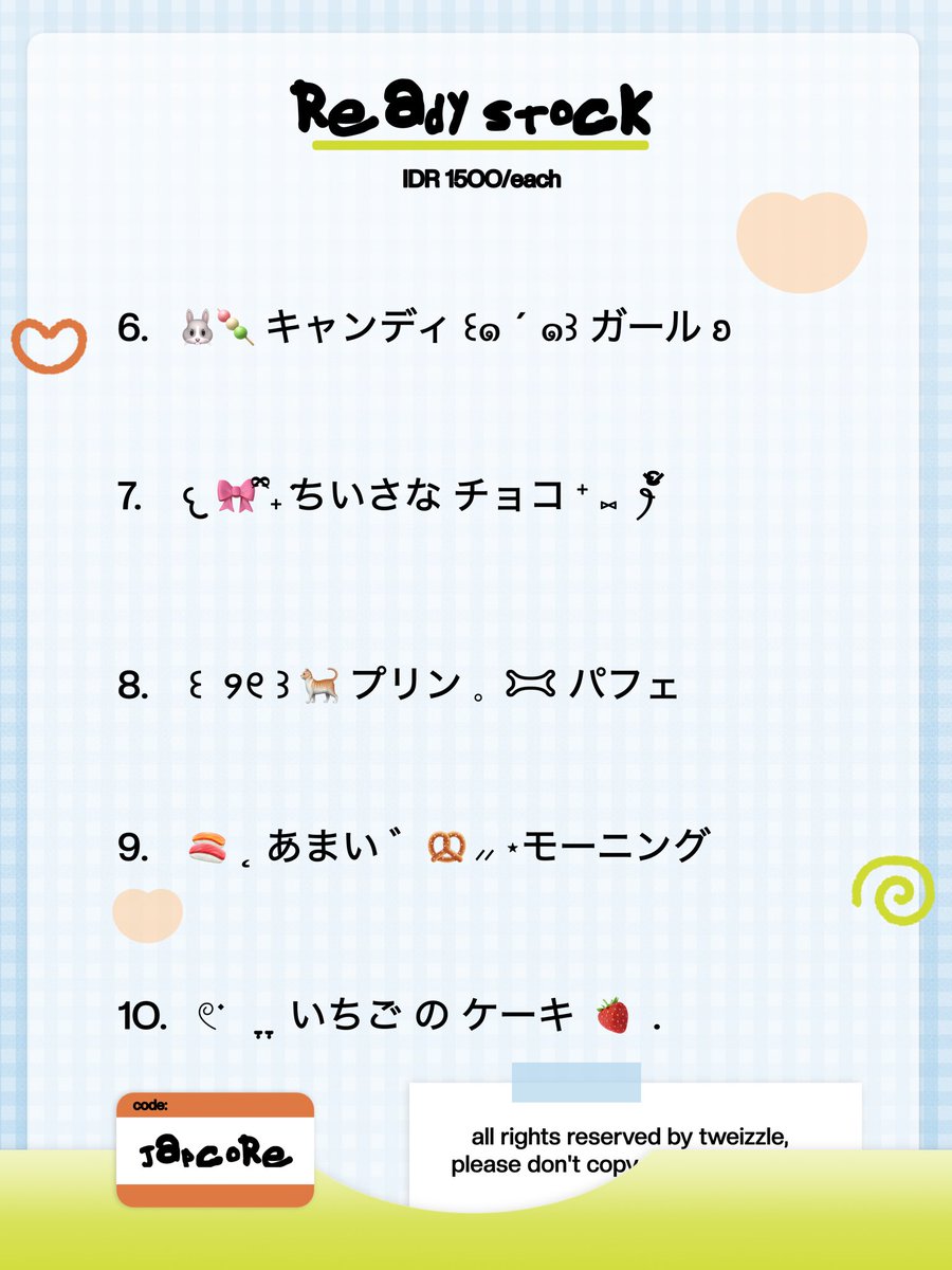 tweizzle's tweet image. ﹙♡﹚ㅤׅㅤㅤ  help rt?  thank  you.  🐾

mica's  here  to  bring  you  1O  ready  stock  bio  wording  for  15OO/each  only. ♡ claim  yours  through mica's  direct message  or telegram. 🍚🐈

#zonauang