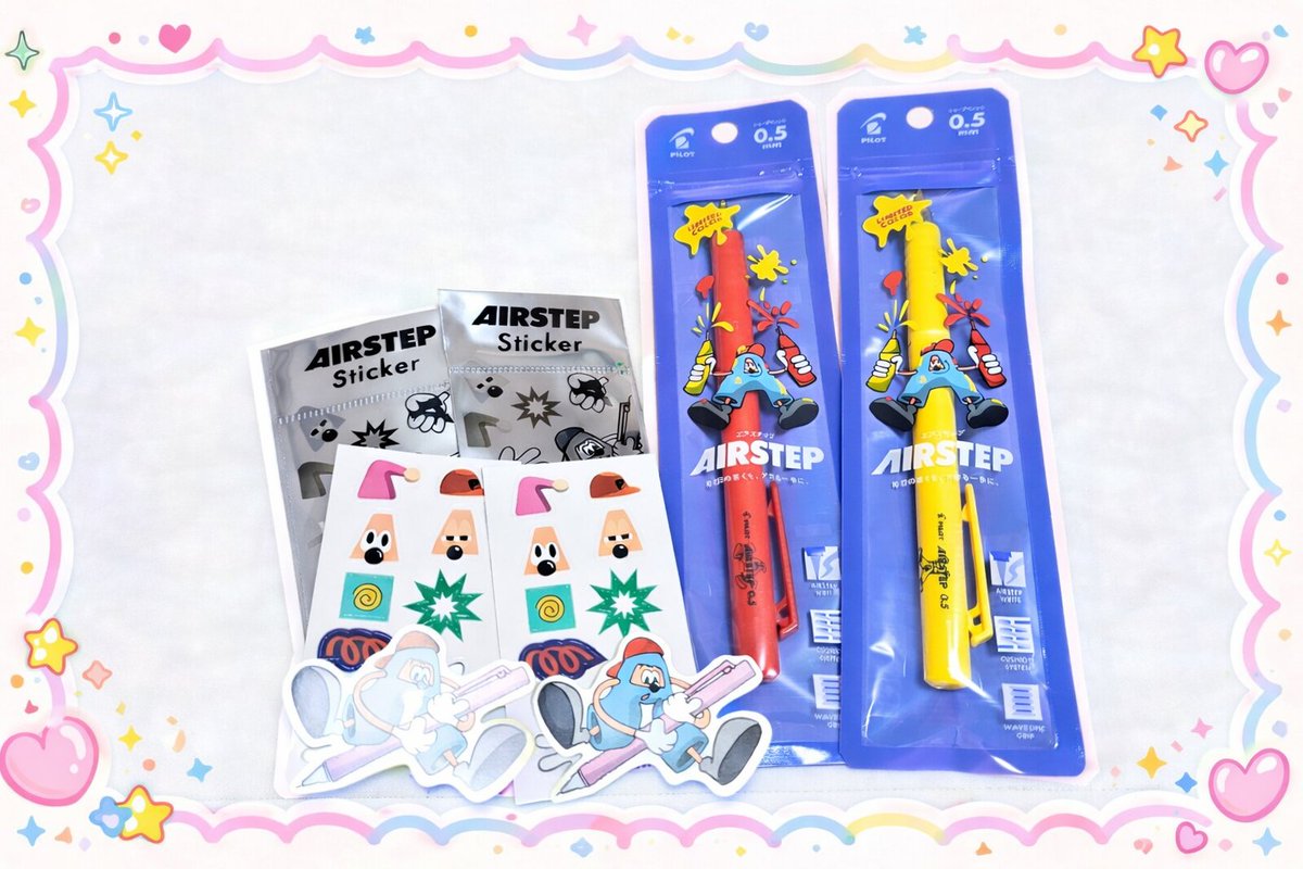 パイロットシャーペンステッカー air step シャーペン 新商品 PILOT から AIR STEP が登場 ワンノックですぐ書けるストレスフリーなシャーペン 製品紹介サイトや店頭にあるQRコードを読み込むとミニゲームが また 商品にはキャラクターステッカーとデコレーションステッカーも付属 ぜひマルサンにお越し