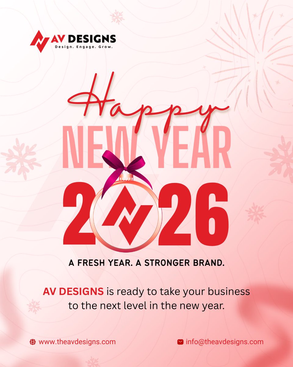 theavdesigns's tweet image. New year. Stronger brands.

AV DESIGNS is ready to help you grow with smart design and marketing.

🔗 theavdesigns.com/service/

#AVDesigns #Branding #UIUX #NewYear2026
