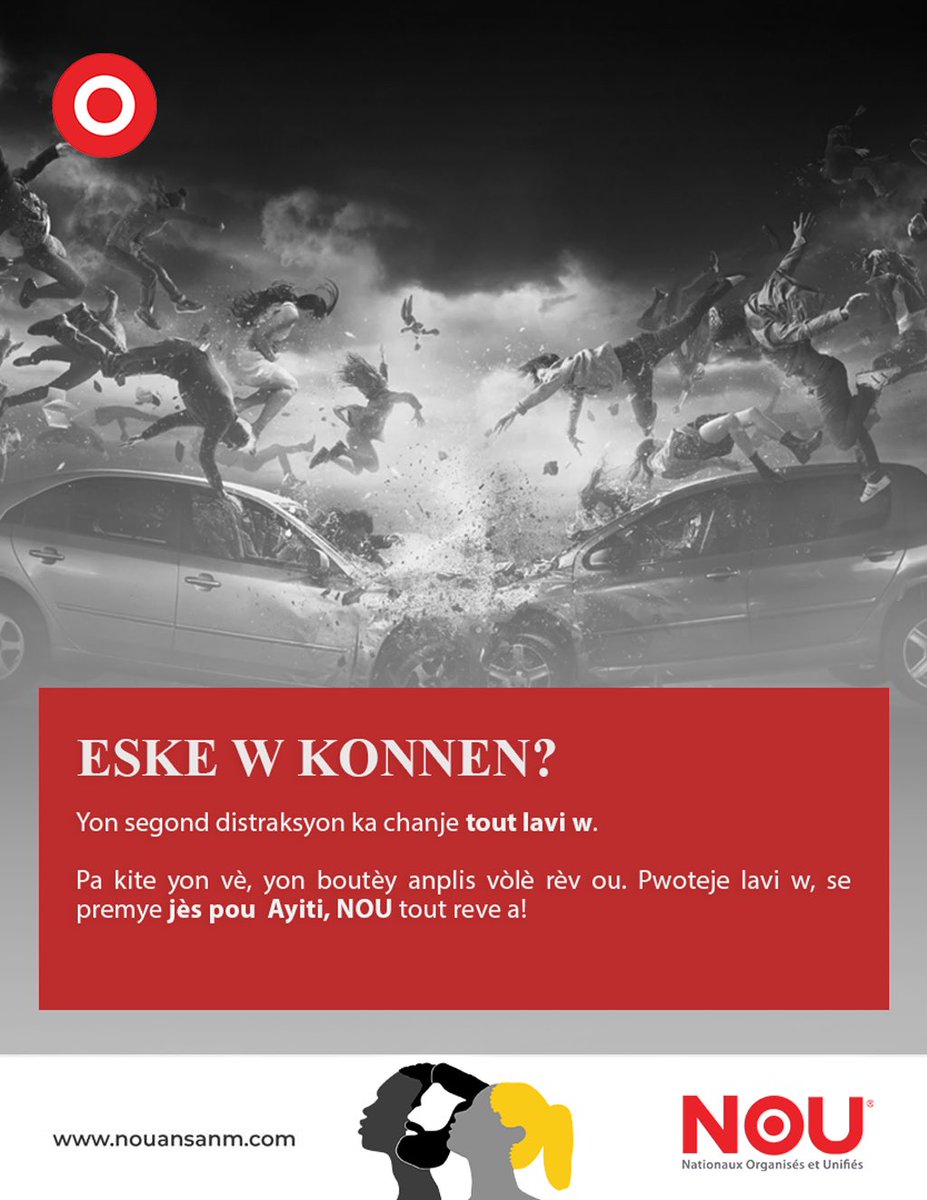 NouAnsanm's tweet image. 𝐄𝐬𝐤𝐞 𝐰 𝐤𝐨𝐧𝐧𝐞𝐧, 𝐲𝐨𝐧 𝐬𝐞𝐠𝐨𝐧𝐝 𝐝𝐢𝐬𝐭𝐫𝐚𝐤𝐬𝐲𝐨𝐧 𝐤𝐚 𝐜𝐡𝐚𝐧𝐣𝐞  𝐭𝐨𝐮𝐭 𝐥𝐚𝐯𝐢 𝐰?

Pa kite yon vè, yon boutèy anplis vòlè rèv ou. Pwoteje lavi w, se premye jès pou Ayiti nou tout reve a!

#PridansNOUtout #NouAnsanm #LaviNOUkonte