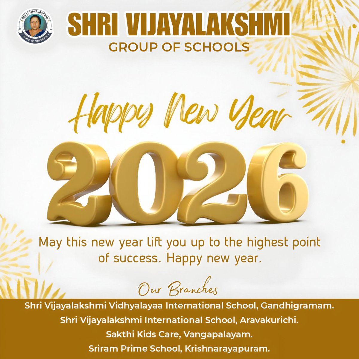 svvisicsekarur's tweet photo. Welcoming 2026 with hope, excellence, and new beginnings ✨
May this year bring success, growth, and happiness to our students, parents, and staff.
Happy New Year 2026! 💛
— Shri Vijayalakshmi Group of Schools
#HappyNewYear2026 #NewBeginnings #SVGS #ExcellenceInEducation https://t.co/o9IOnrEw2n