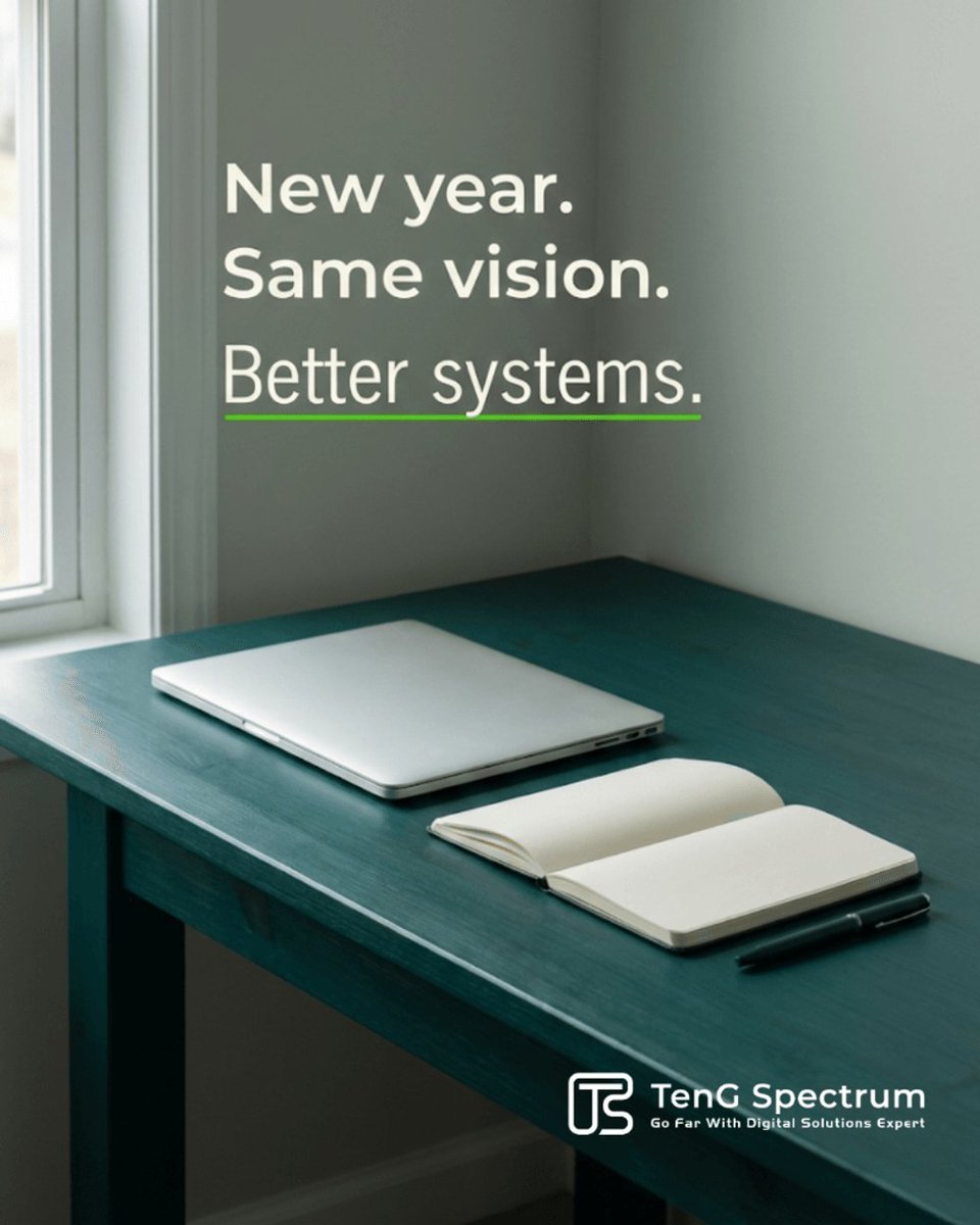 tengspectrum's tweet photo. Resolutions are for hobbies. Systems are for businesses.

While the noise of the new year settles, we are quietly optimizing the backend. The difference between a good year and a great year isn't how hard you hustle in January - it's how well your processes hold up in July. https://t.co/VGkIGiVKqL