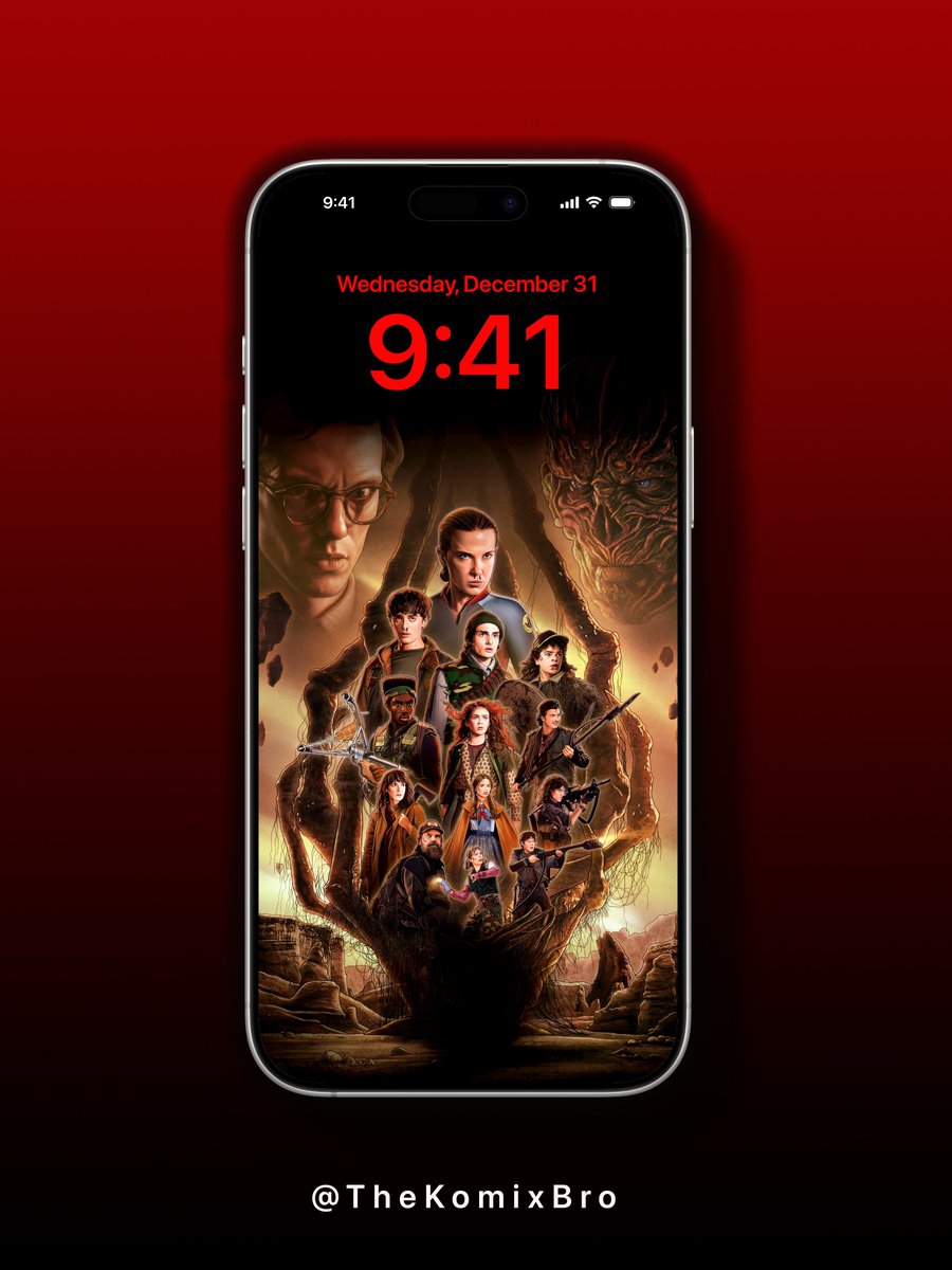 theKomixBro's tweet photo. STRANGER THINGS Finale
4K MOBILE WALLPAPER
for iPhone &📱 Samsung
with Millie Bobby Brown!

💥 CUSTOM KEY ART
📱 4K | 1768  ×  3840
💥 Edit By Me | #MillieBobbyBrown