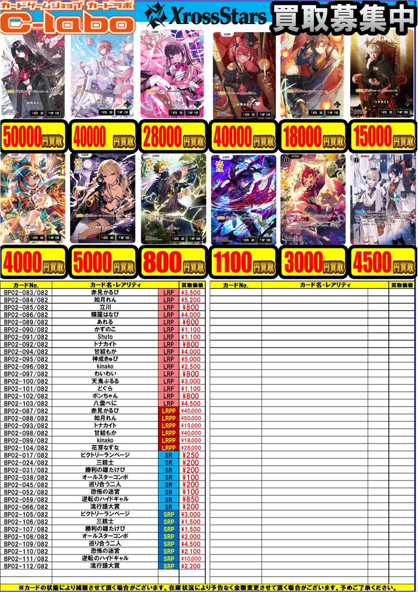 持っているカードほぼ全部 ポケカ買取情報】 高レアサポートの現在の買取POPとなります✨ お