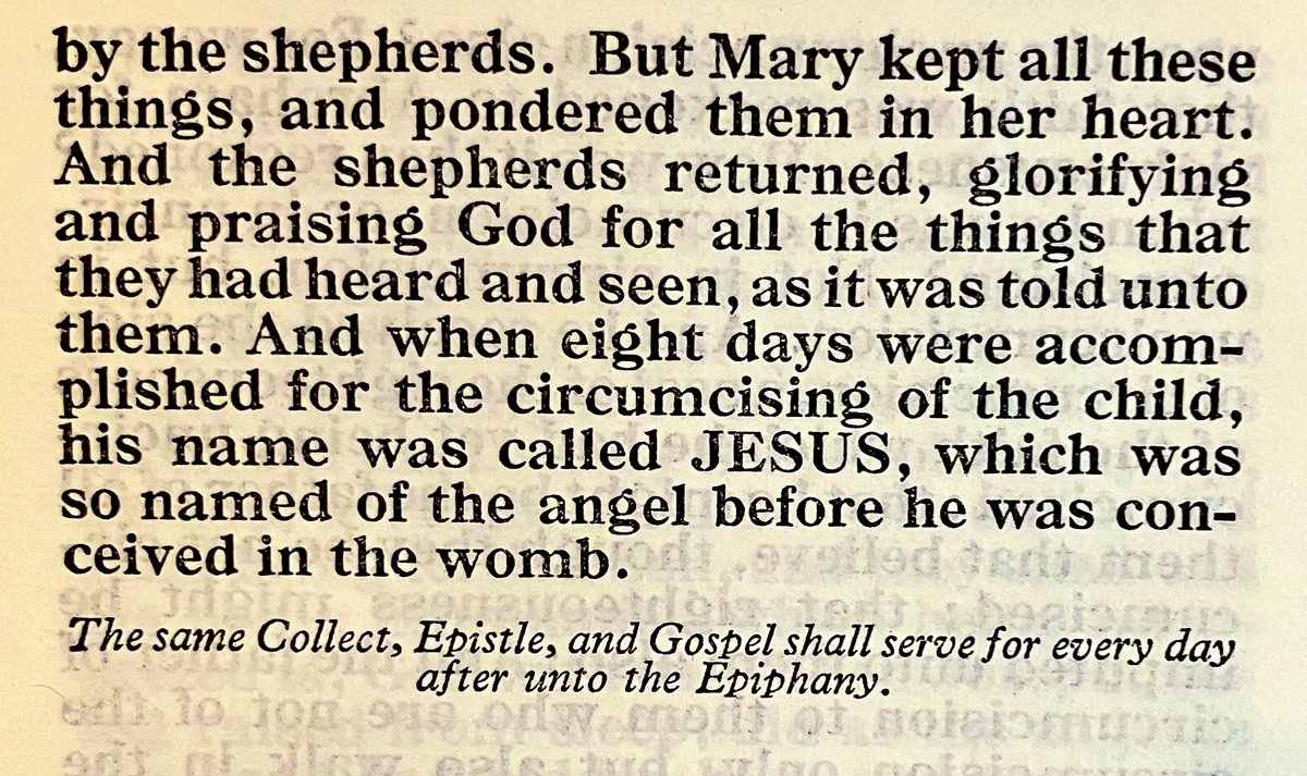 “… his name was called JESUS …” The concluding portion of today’s Gospel (St Luke 2:15ff; Romans 4:8ff for the Epistle.) “The same Collect, Epistle, and Gospel shall serve for every day after unto the Epiphany.”