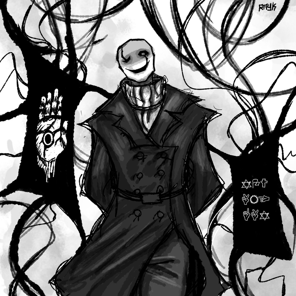 W. D. Gaster fanart #GASTER #undertale, image size:1200x1200