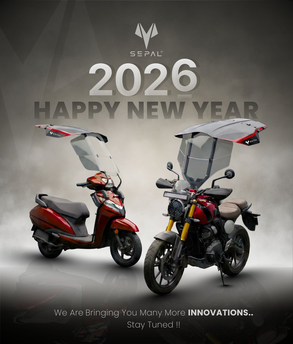 sepalmoto's tweet photo. A New Year of Innovation Begins
.
.
.
#ridewithsepal #sepalexe #mumbai #hyderabad #kolkata https://t.co/Fmctnfm7Fm