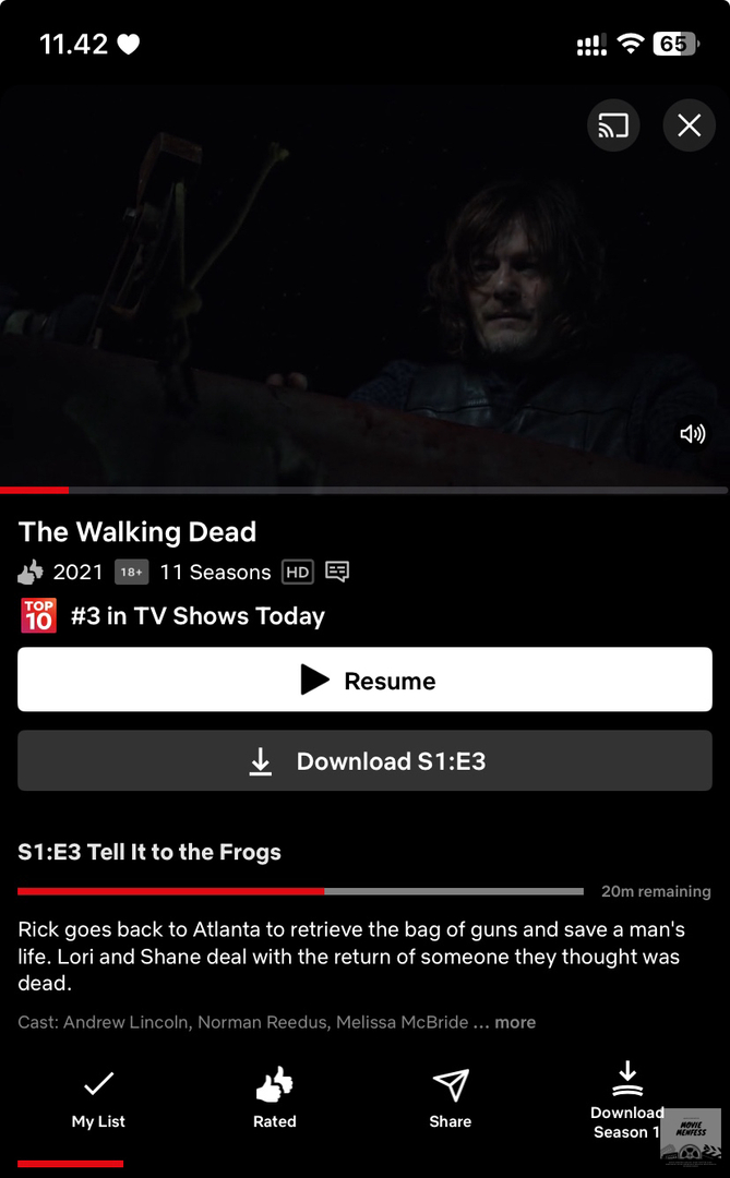 moviemnfs's tweet image. mvs seneng banget akhirnya di netflix ada walking dead😍