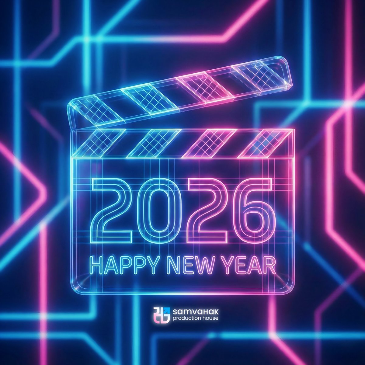 Samvahak Production House wishes you a very #HappyNewYear2026 filled with high-resolution success and blockbuster growth! ✨