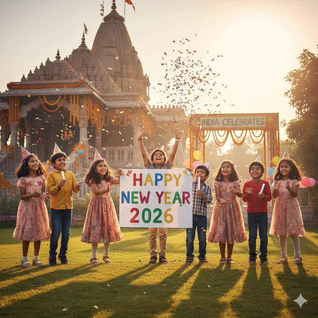 #HappyNewYear2026 
INDIA CELEBRATES NEW YEAR WITH NEW ASPIRATIONS AND RESOLVE. 
#RamMandir 
#NewYear2026  #NewYear #sstvi