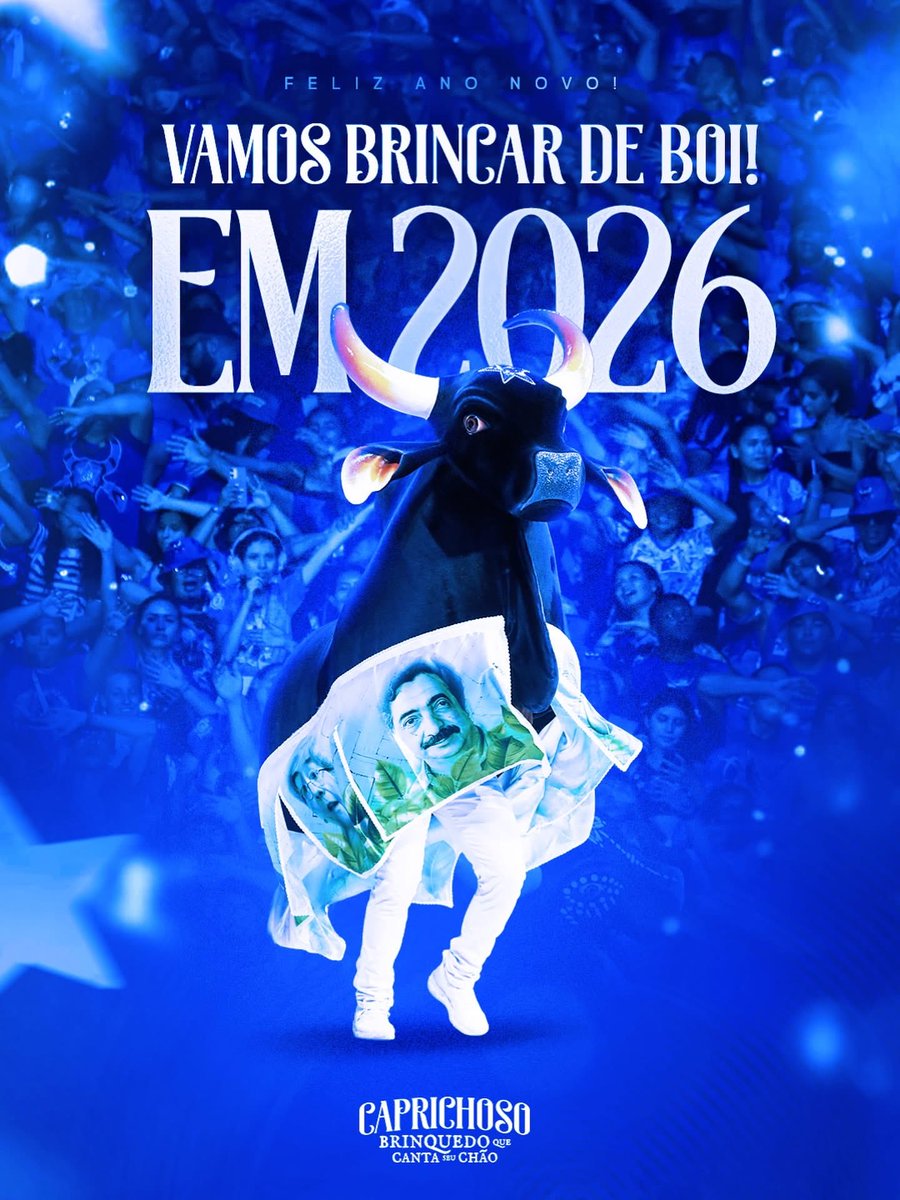 Bem-vindo, 2026!

Que este novo ano seja marcado pela união, pela força da nossa história e pela paixão que move cada azul e branco. O Boi Caprichoso segue firme, construindo seu caminho com trabalho, dedicação e respeito às raízes que nos trouxeram até aqui.