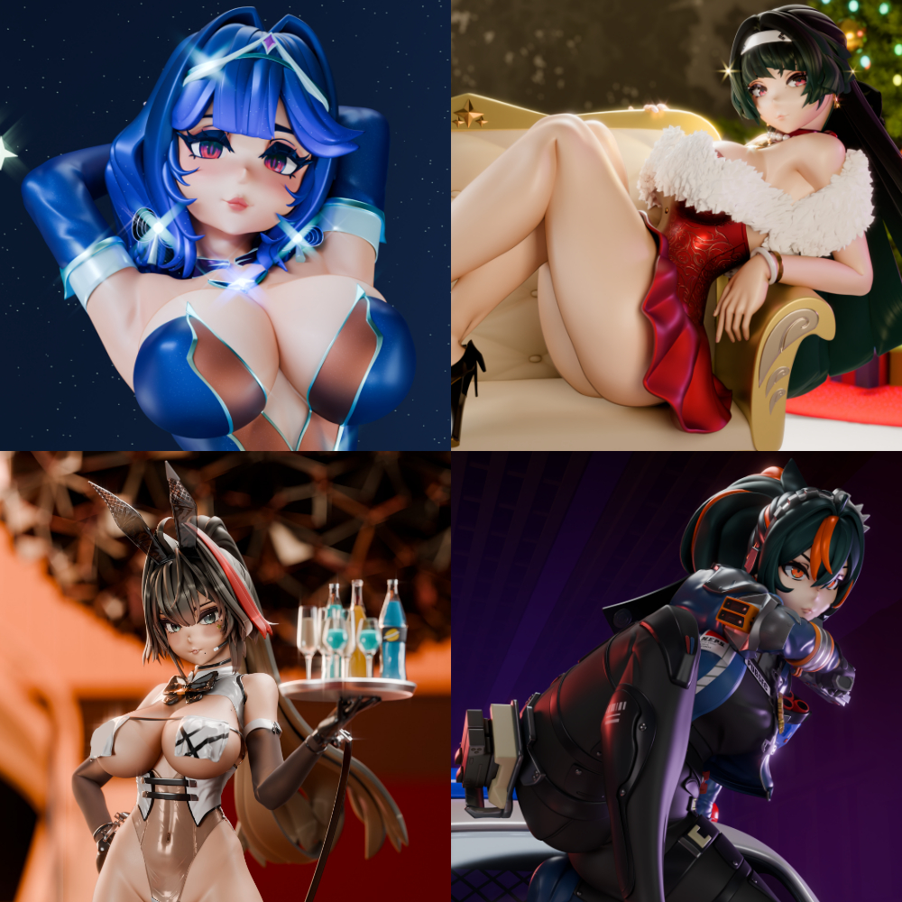 Happy New Year everyone! 
Here is just a little recap of this year's models. I look forward making more next year! ❤
#blender #3DModel