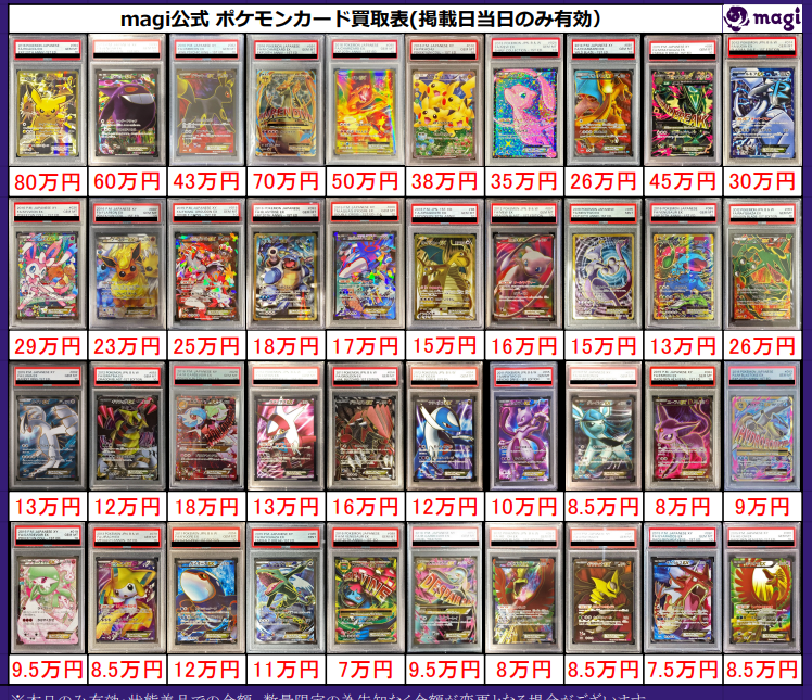 ✨#ポケモンカード 買取情報✨】 BW・XYシリーズPSA10🔥 買取表更新