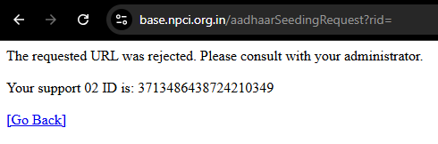 dhaval_patell's tweet photo. @NPCI_NPCI last two days (BASE) Bharat Aadhaar Seeding Enabler not working. https://t.co/2EYmvChhd9