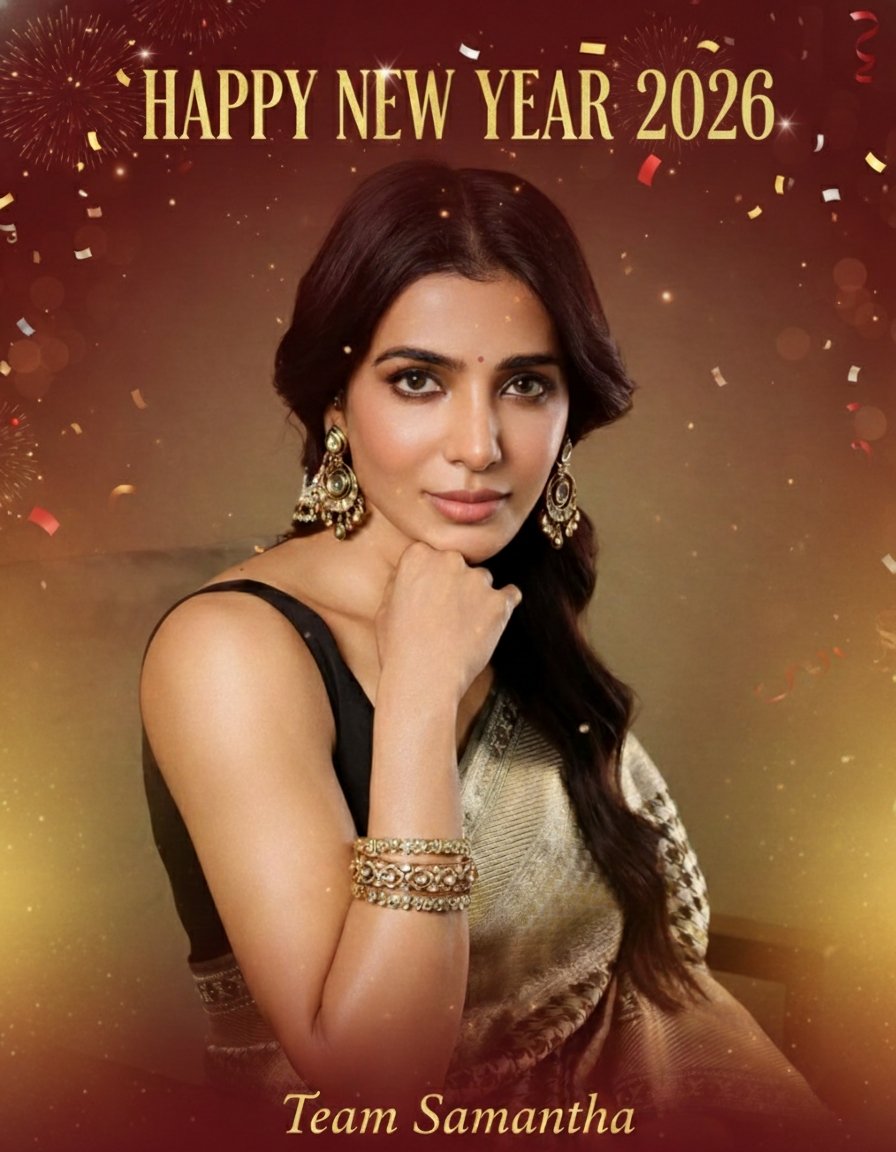 To the strongest 'Sam-fam' out there.
As we enter 2026, I want to thank you all for making this fan page such a positive space. Let’s keep the love for <a href="/Samanthaprabhu2/">Samantha</a> growing this year! Happy New Year to each and every one of you! ♥️✨🎉

#SamanthaRuthPrabhu #TeamSamantha