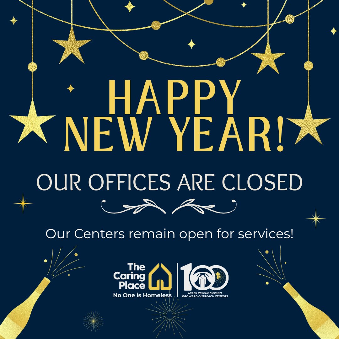 No1isHomeless's tweet image. Happy New Year! Our offices are closed today, January 1. Our centers remain open and ready to serve those in need. Wishing everyone hope, health, and new beginnings in 2026. #HappyNewYear #CommunityCare #ICare #No1isHomeless