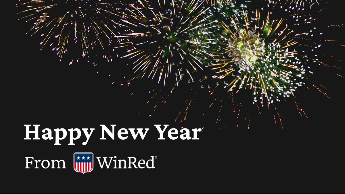 WinRed's tweet image. Happy New Year from WinRed! 🎆🥂🎊