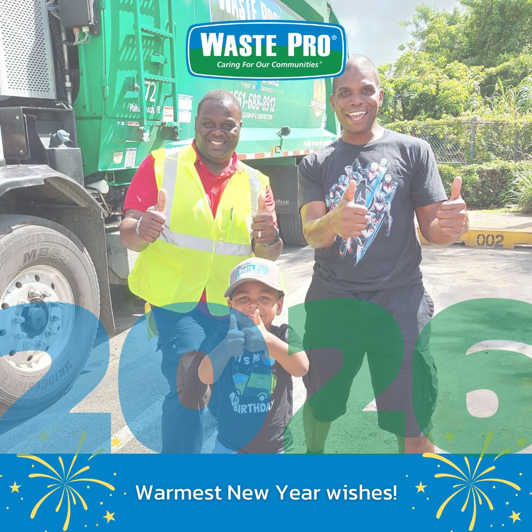 Waste_Pro_USA's tweet image. 🎉Happy New Year!🎉 As we enter the new year, we're grateful for our dedicated team, fantastic customers, and the communities we proudly serve. We look forward to serving you in 2026 with the same commitment, care, and reliability. 

#25Years #NewYear2026 #WastePro