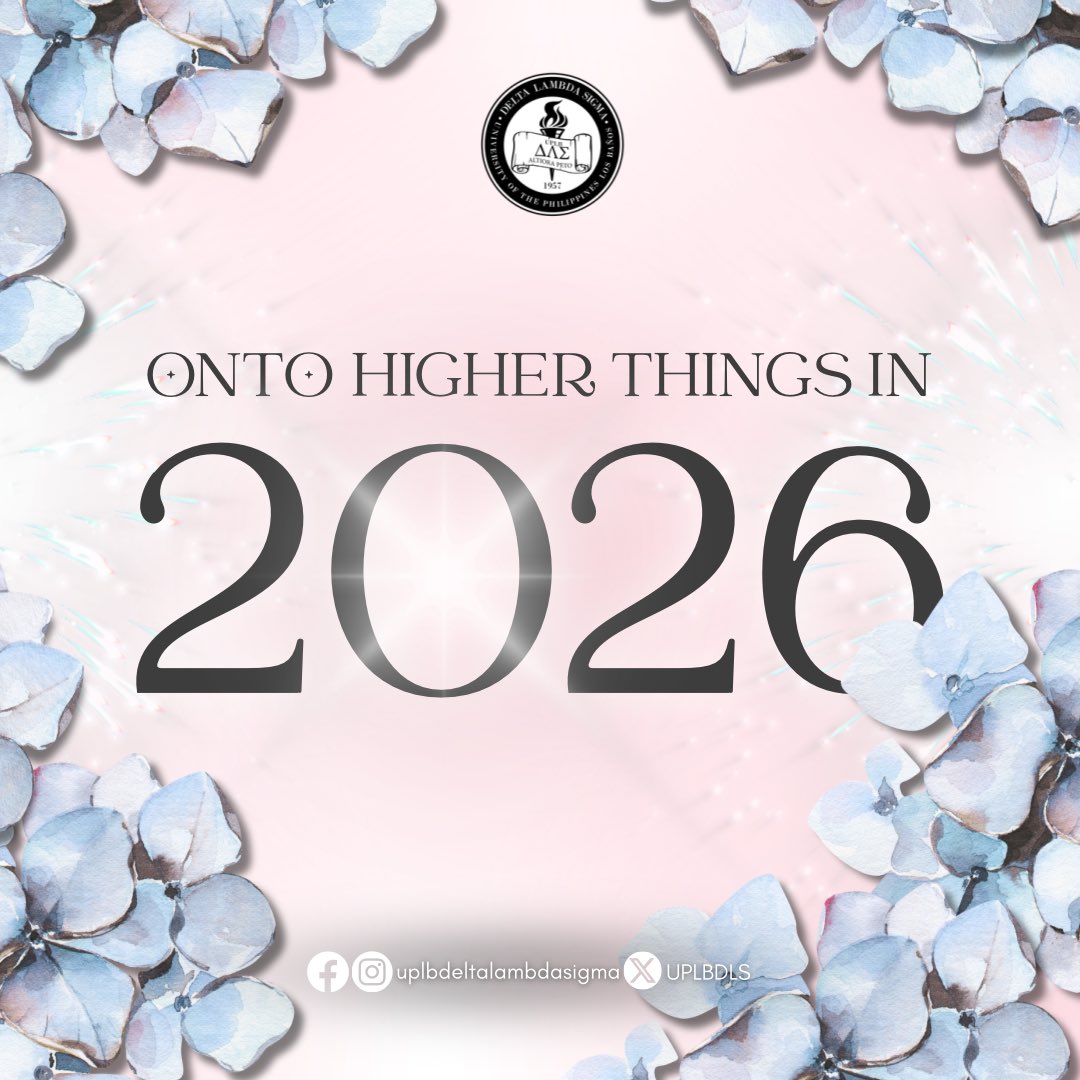 UPLBDLS's tweet photo. Happy New Year from Delta Lambda Sigma Sorority! 🎉✨

Here’s to a year of shared milestones, service, and sisterhood. 🌸

Altiora peto! 🩷🩵 https://t.co/vV4ZuPQ23R