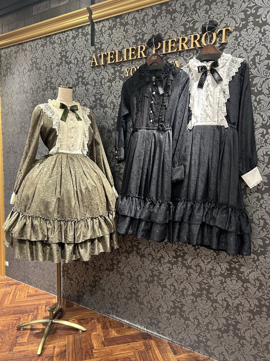 【ATELIER PIERROT】ローズジャガードワンピース＆エプロンセット ☆Pina～Sweetcollection～入荷＆予約アイテム紹介☆ | ATELIER