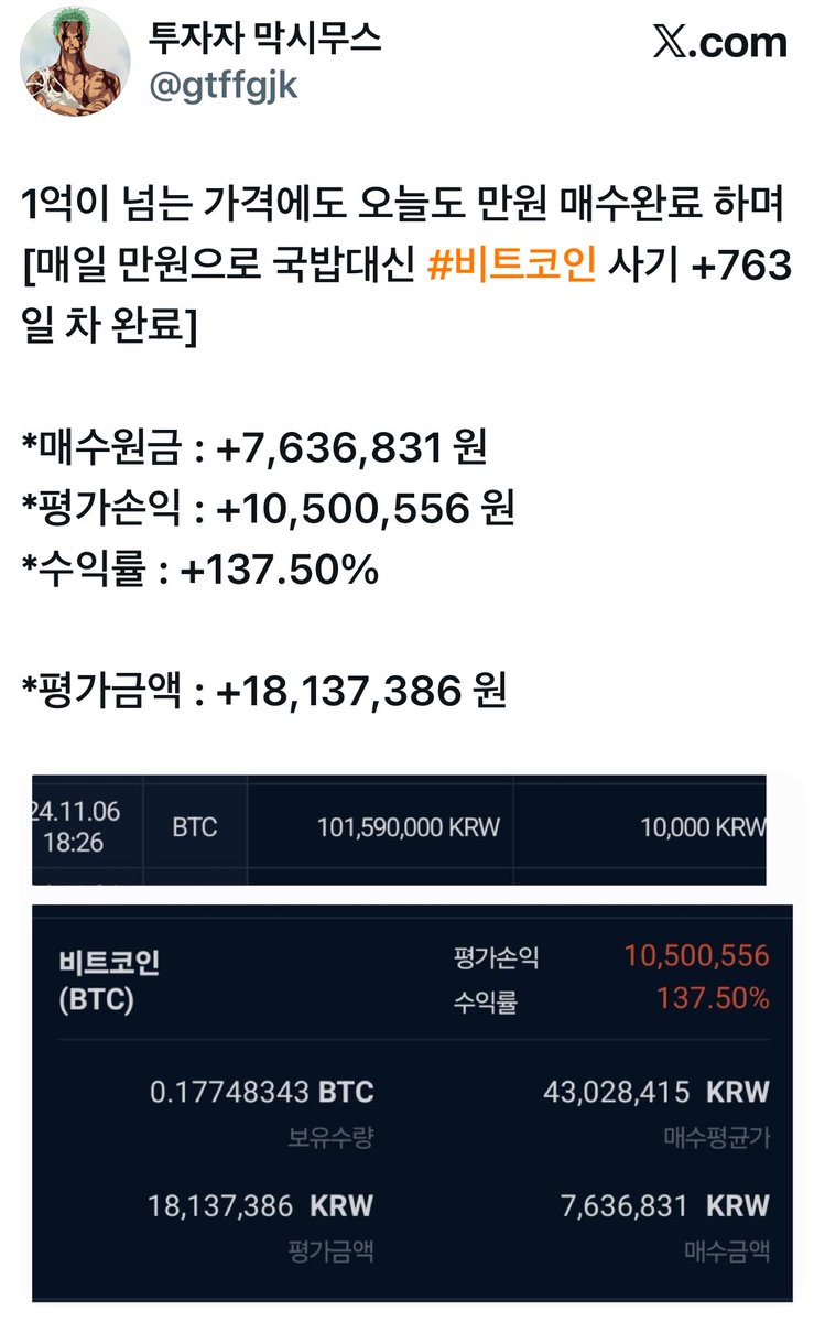 친구들아 비트코인 매일 만원씩 저축하는 분도 계셔~🥹