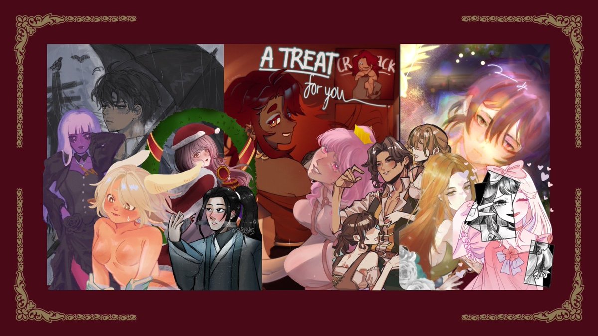 shrimpguac's tweet image. 2025 OC SECRET SANTA: ADULT VER. – #secretsanta25OC

I welcome this new year with a huge thank you to all my wonderful participants. This event really couldn't be without every single one of your hard work.

Kindly find the credit for each work &amp;amp; oc in the comment shortly