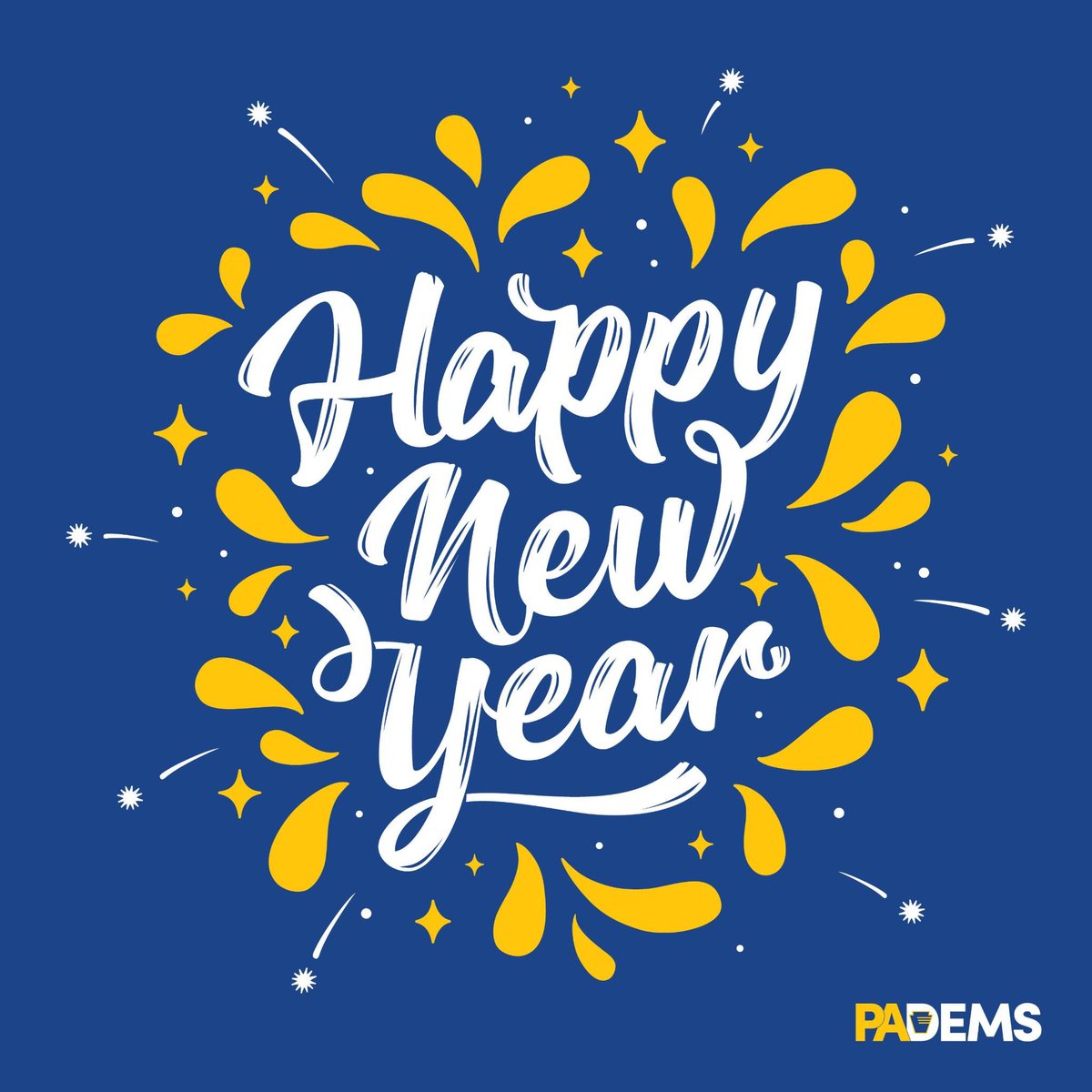 PADems's tweet image. The Pennsylvania Democratic Party wishes everyone a Happy New Year!
