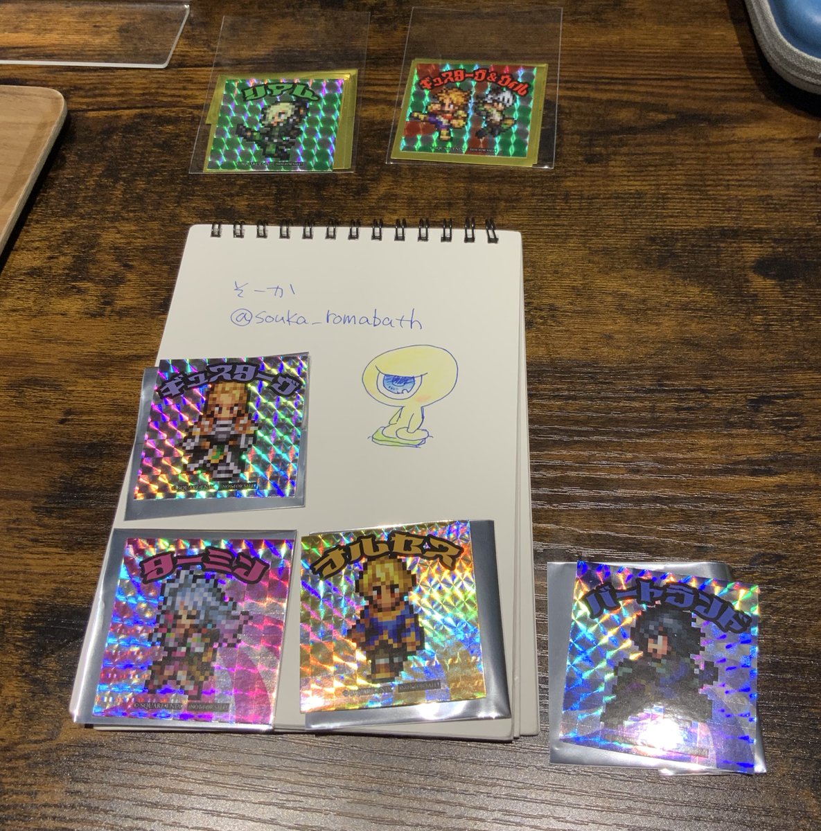 サガ タイトー コラボ シール ステッカー 全15種フルコンプ 交換