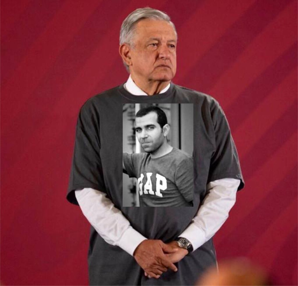 ¡Se cumplió mi sueño! El diosito de mi carnal, don presidente AnLo, tiene una camisa en solidaridad por mi carnal.