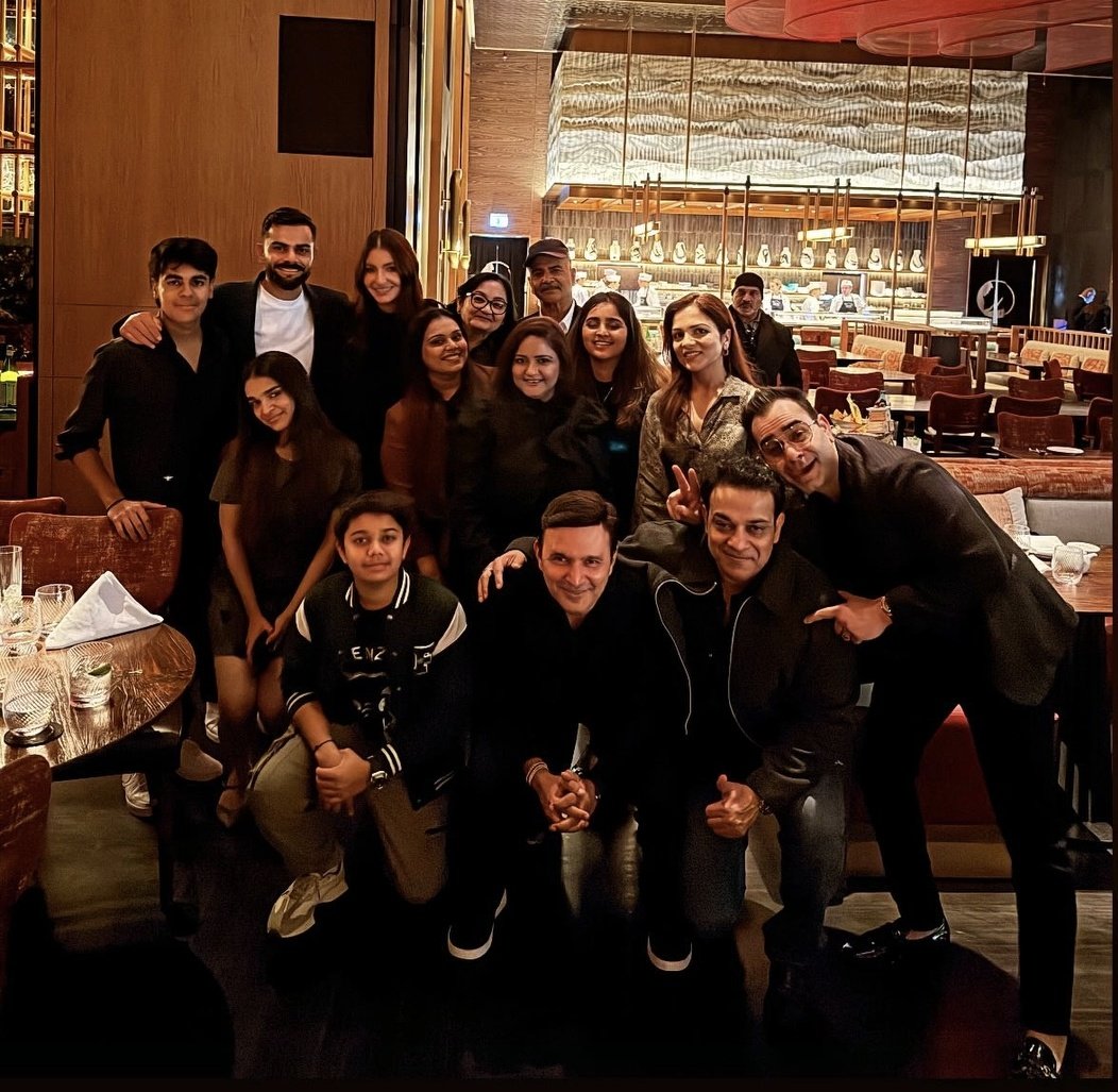 Virat Kohli and Anushka Sharma are celebrating the new year with Family and friends.