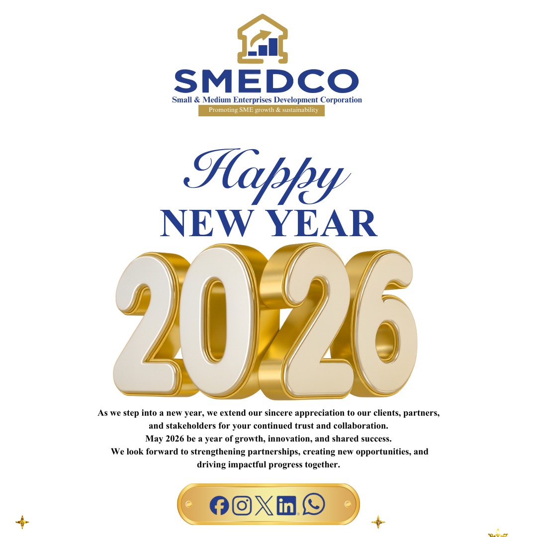 Wiring a prosperous 2026! 
SMEDCO wishes you a year of growth, innovation, and success. Let's drive Zimbabwe's economic empowerment together. #HappyNewYear  #SMEDCO #Zimbabwe #EconomicGrowth #NewBeginnings #NewBeginnings2026