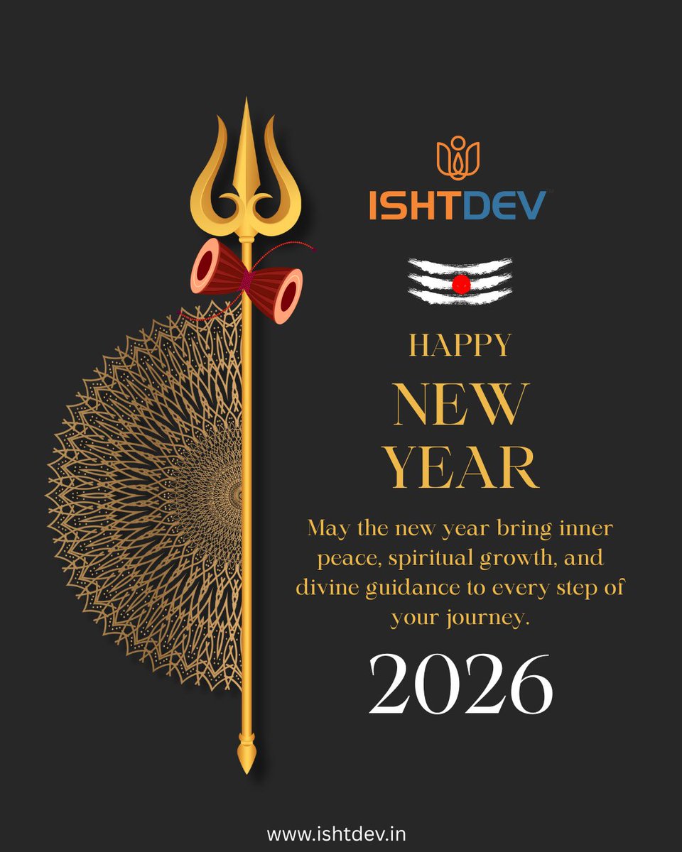myishtdev's tweet photo. May the divine grace of your Ishtdev light up your path in this New Year. May their blessings bring you unwavering peace, boundless joy, and the strength to overcome every challenge. Wishing you a year filled with spiritual growth and prosperity.

#HappyNewYear #HappyNewYear2026 https://t.co/PUM5Dqvuur