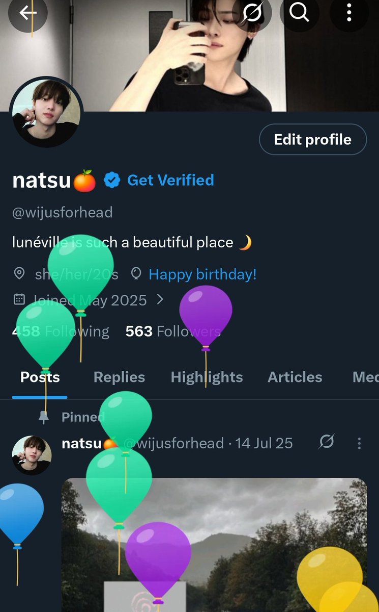 wijusforhead's tweet photo. got my balloons 🎈 celebrating this new year with lunés and &amp;team, so so greatful 🩷 https://t.co/SRlM7MQFxg
